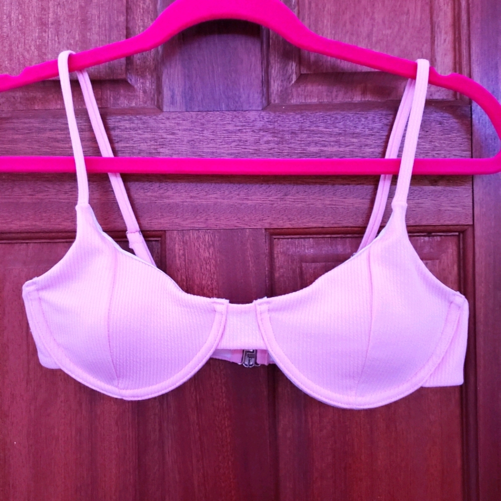Soft pink bikini top
